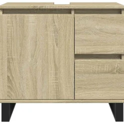 vidaXL Badkamerkast 65x33x60 cm bewerkt hout sonoma eikenkleurig