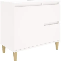 vidaXL Badkamerkast 65x33x60 cm bewerkt hout wit