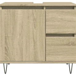 vidaXL Badkamerkast 65x33x60 cm bewerkt hout sonoma eikenkleurig