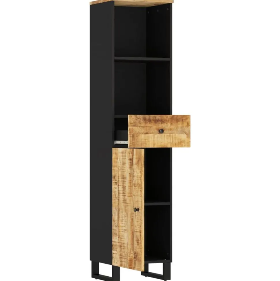 vidaXL Badkamerkast 38x33x160 cm massief mangohout