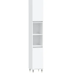 vidaXL Badkamerkast 30x30x190 cm bewerkt hout wit