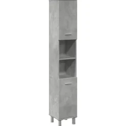 vidaXL Badkamerkast 30x30x179 cm spaanplaat betongrijs