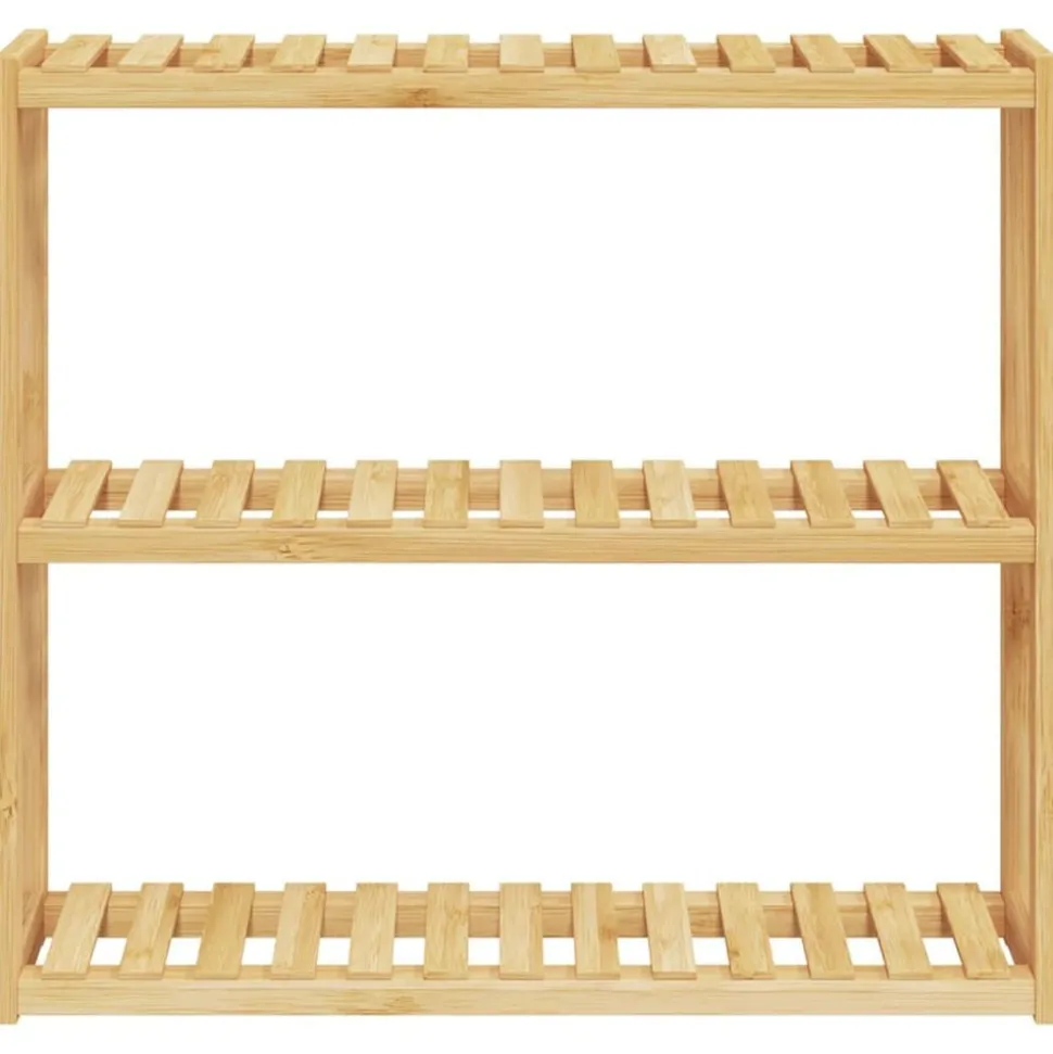 vidaXL Badkamerrek 3-laags wandmontage 60x15x54 cm bamboe