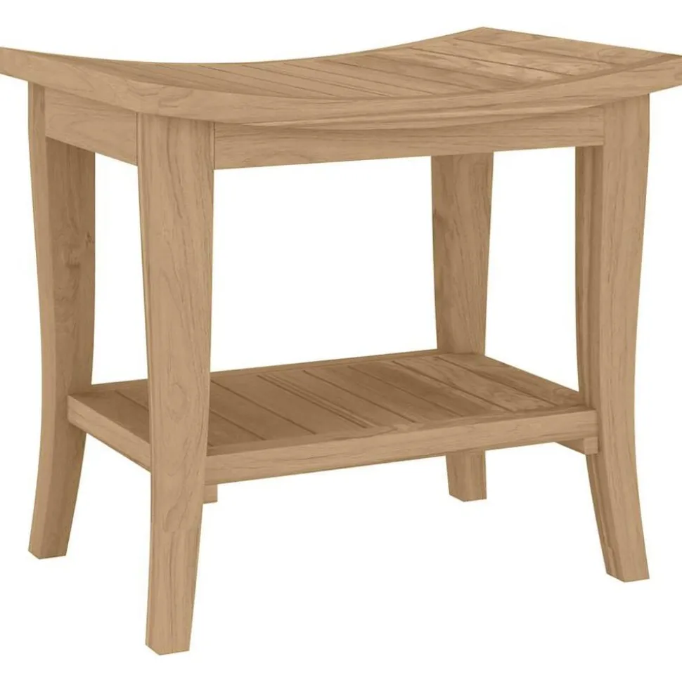 vidaXL Badkamertafel 50x35x45 cm massief teakhout