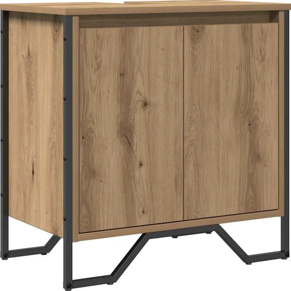 vidaXL Badkamertenk te kast Artisan Eiken 60 x 35 x 60 cm Bewerkt hout