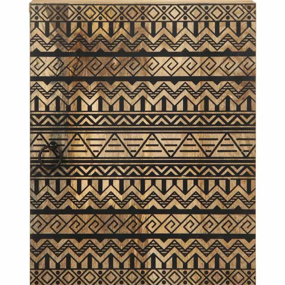 vidaXL Badkamerwandkast 38x33,5x48 cm massief mangohout zwart