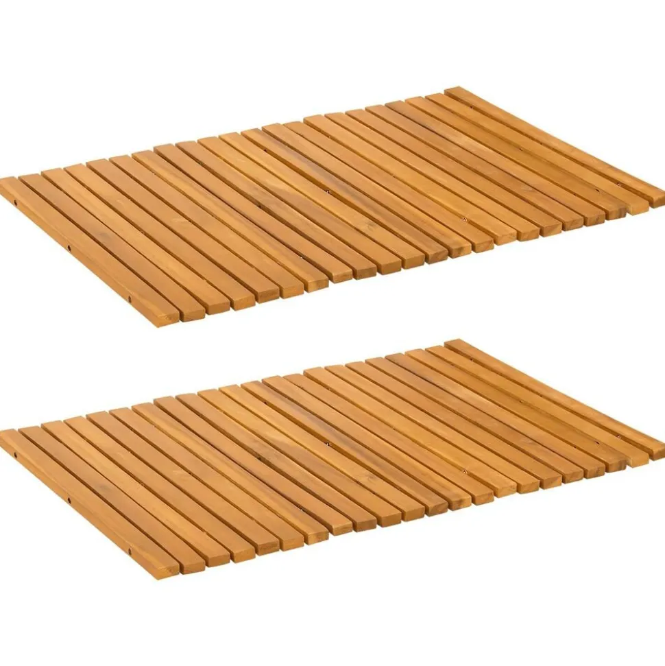vidaXL Badmat Bruin 60 x 40 cm Massief Acaciahout