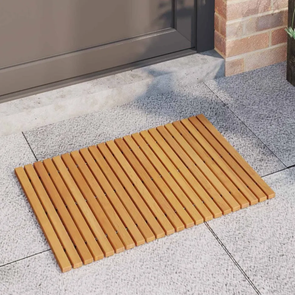vidaXL Badmat Bruin 60 x 40 cm Massief Acaciahout