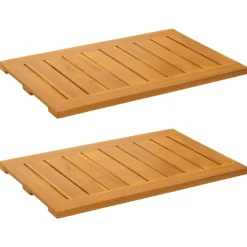 vidaXL Badmat Effen Bruin 60 x 40 cm Hout