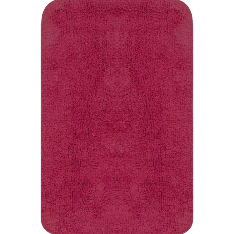vidaXL Badmattenset stof fuchsia 3-delig
