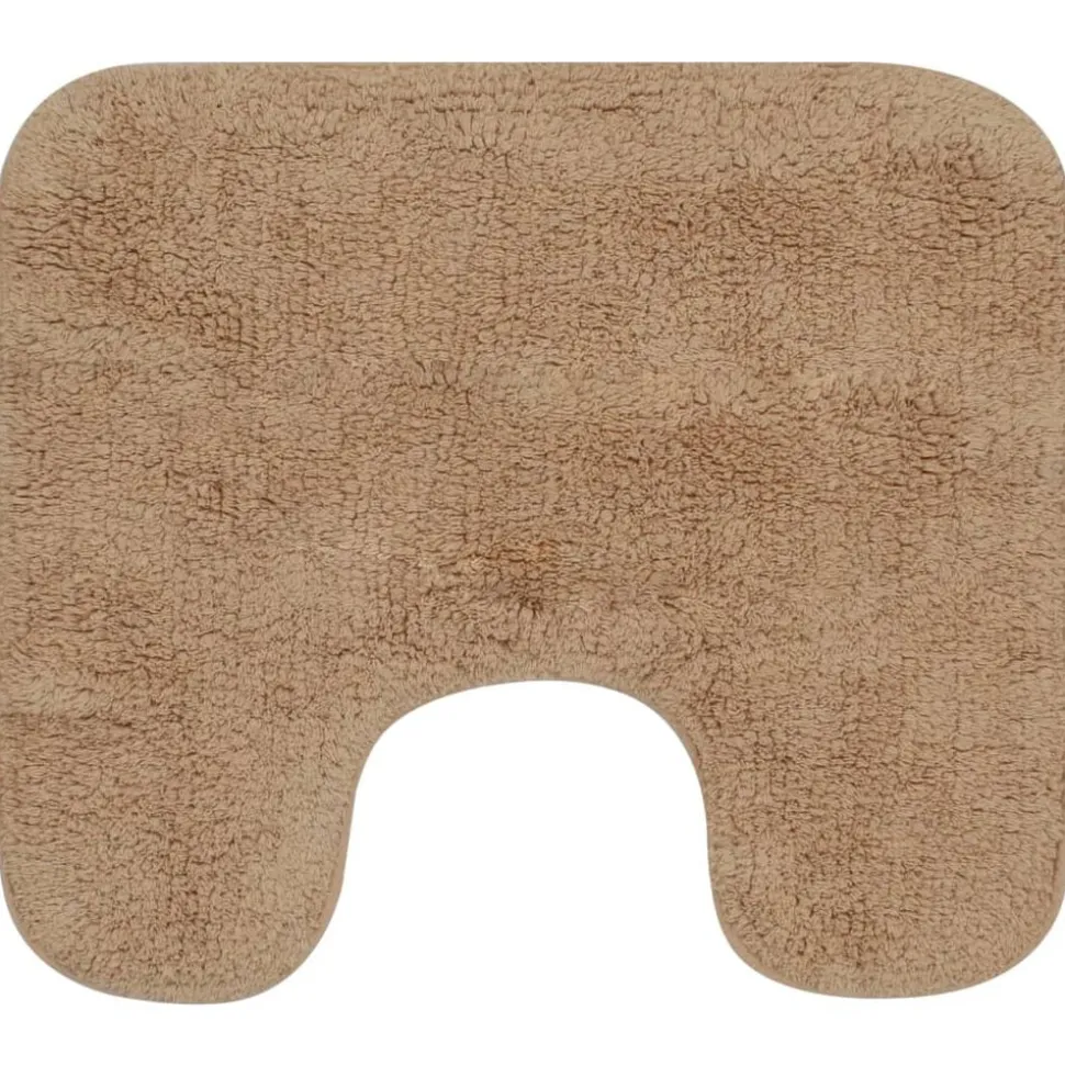 vidaXL Badmattenset stof beige 2-delig