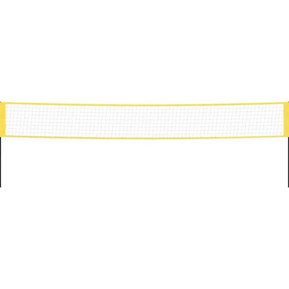 vidaXL Badmintonnet 600x155 cm PE-stof geel en zwart