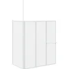 vidaXL Badwand L-vormig 4 panelen inklapbaar 70x120x137 cm