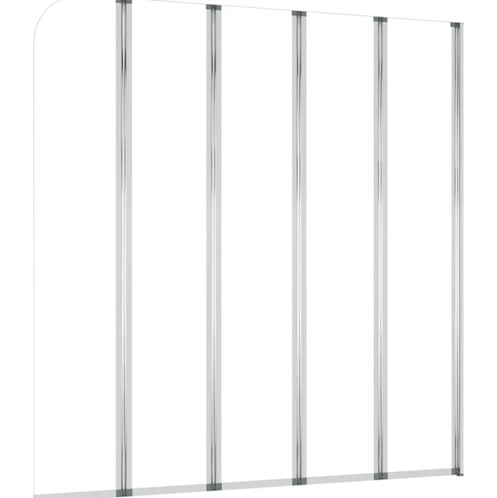 vidaXL Badwand 120x140 cm gehard glas transparant