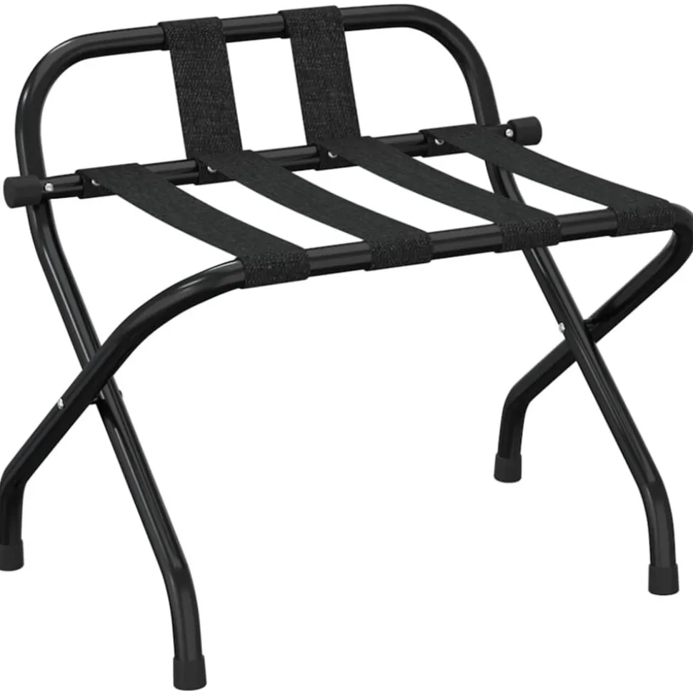 vidaXL Bagagerek met rugleuning 56x39x52 cm zwart