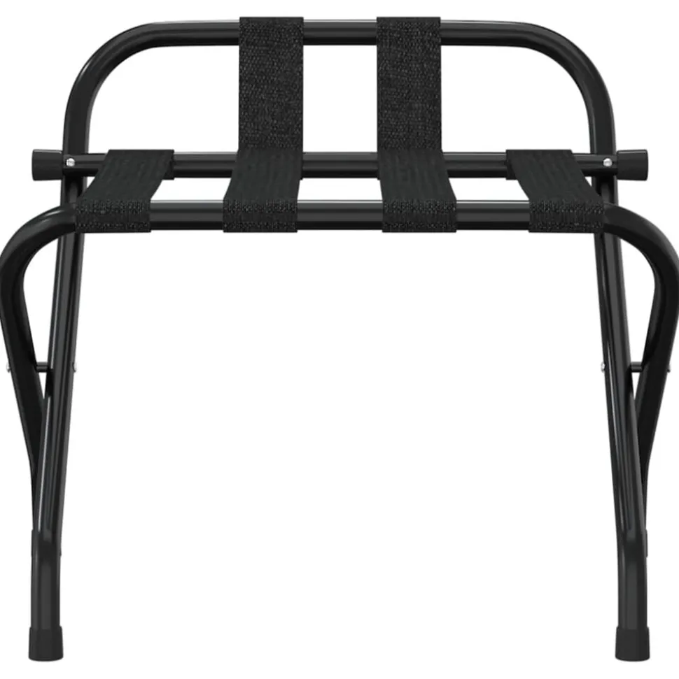 vidaXL Bagagerek met rugleuning 56x39x52 cm zwart