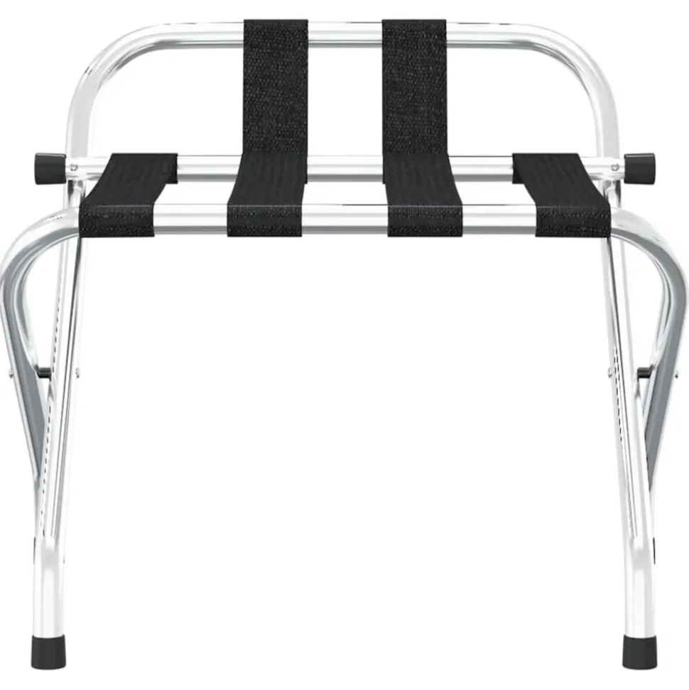 vidaXL Bagagerek met rugleuning zilver 56x39x52cm