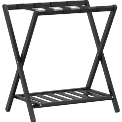 vidaXL Bagagerek 68x38x58 cm bamboe zwart