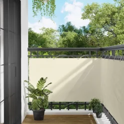 vidaXL Balkon Scherm Crème 100 x 800 cm Oxford Stof