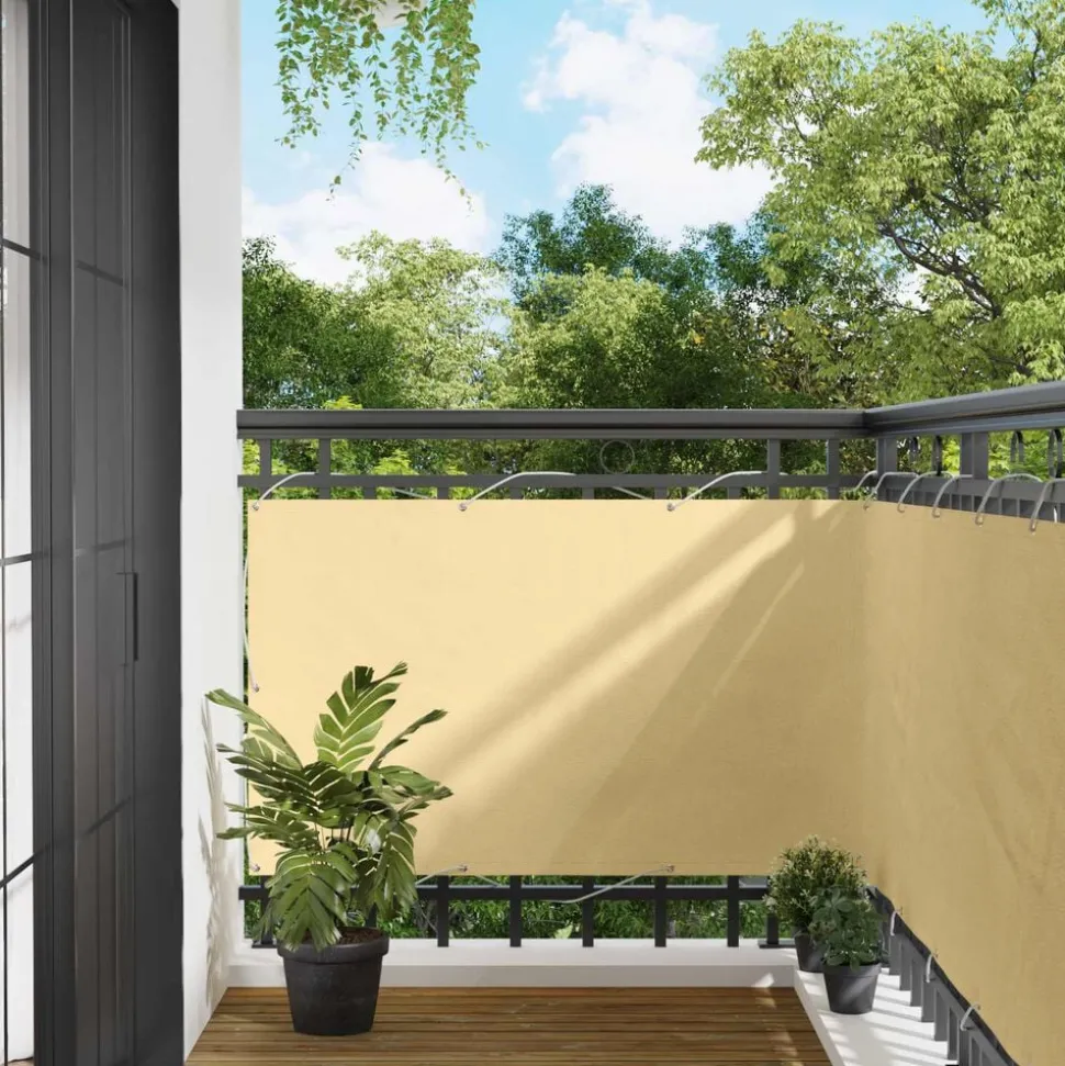 vidaXL Balkon Scherm PU gecoat oxford alu