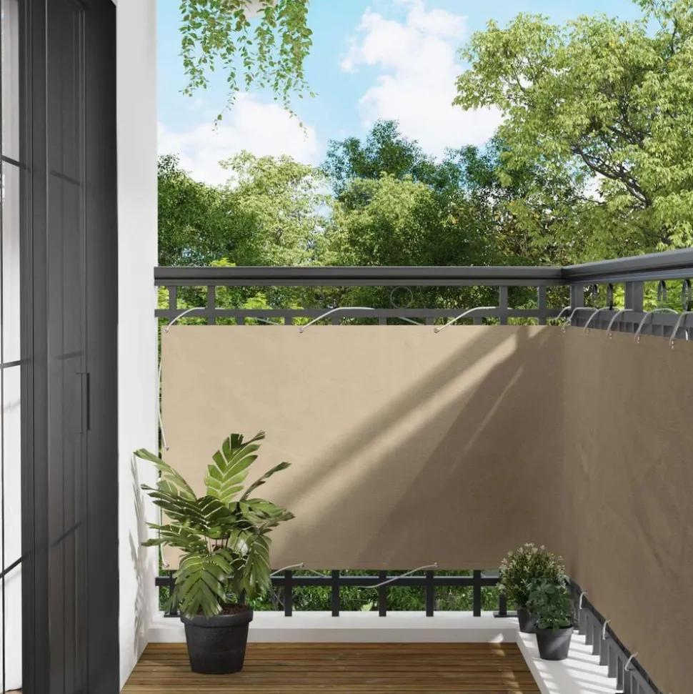 vidaXL Balkon Scherm PU gecoat oxford alu