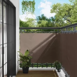 vidaXL Balkon Scherm Taupe 110 x 400 cm Oxford Stof