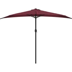vidaXL Balkonparasol half aluminium paal 300x155x223 cm bordeauxrood
