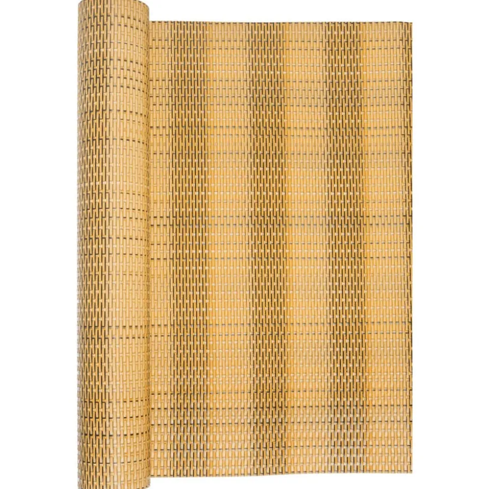 vidaXL Balkonscherm 300x80 cm poly rattan lichtbruin