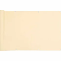 vidaXL Balkonscherm 300x75 cm PVC crèmekleurig