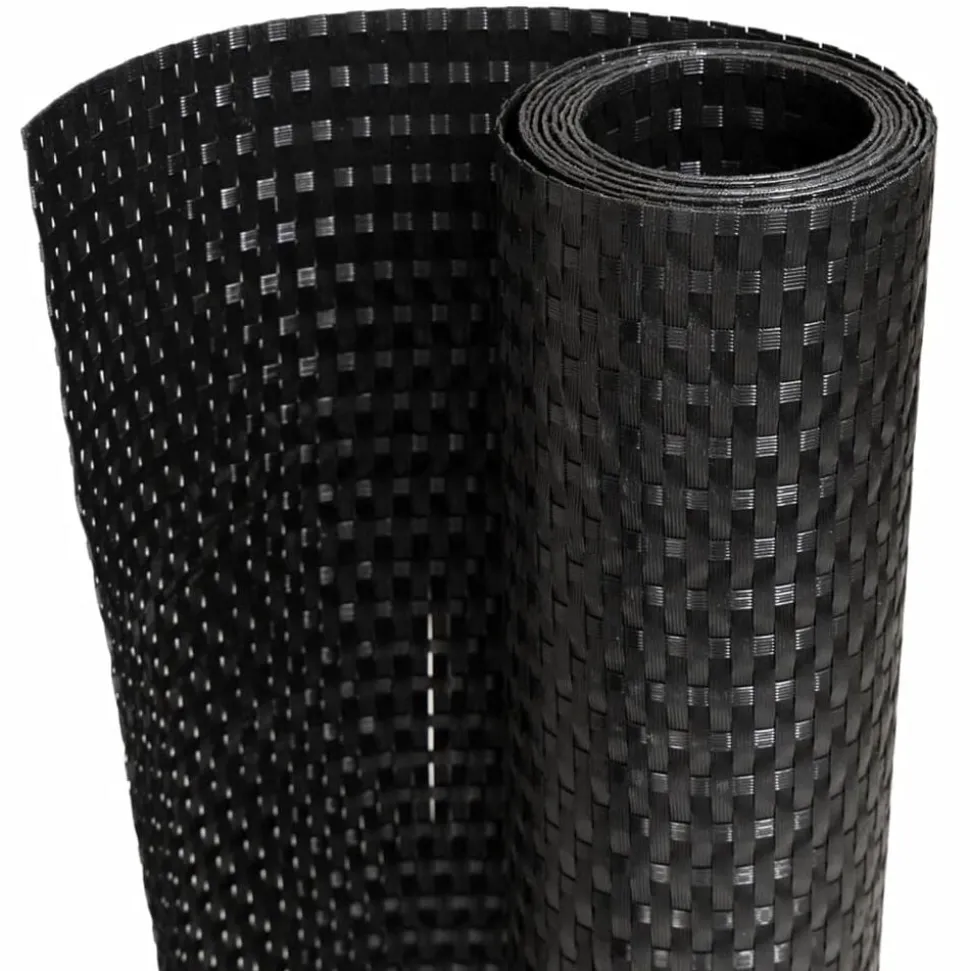 vidaXL Balkonschermen 5 st 255x19 cm poly rattan zwart