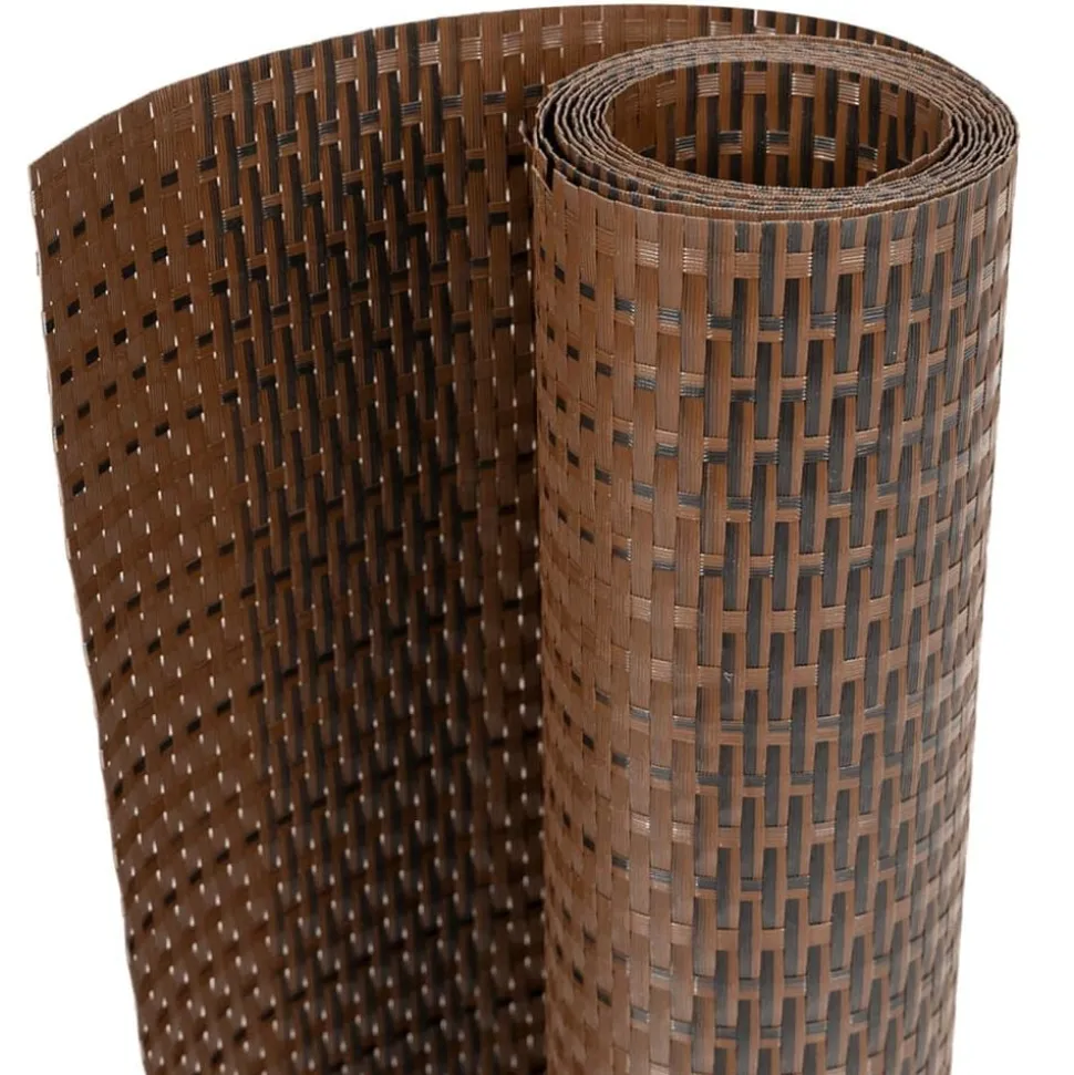 vidaXL Balkonschermen 10 st 255x19 cm poly rattan bruin en zwart