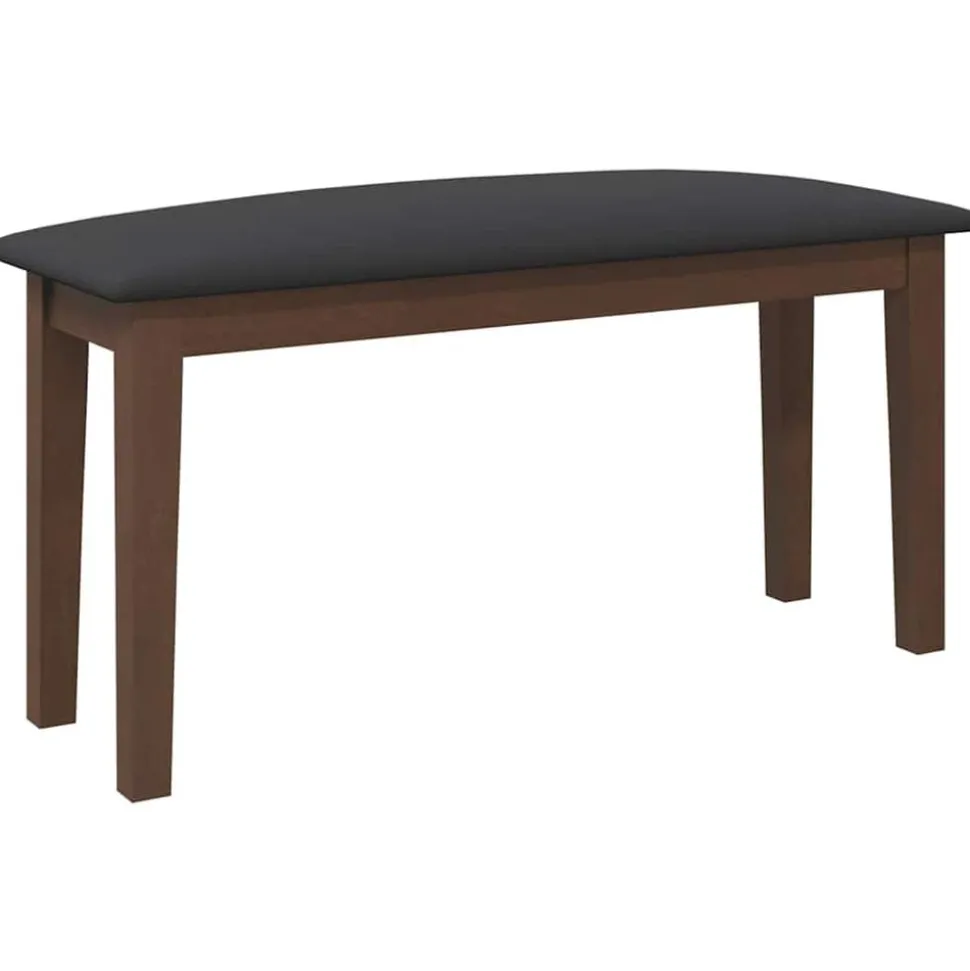 vidaXL Bank 90 cm massief hout rubber bruin
