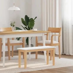 vidaXL Bank 90 cm massief hout rubber