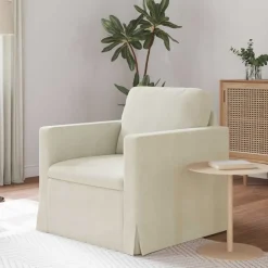vidaXL Bank Crème 78 x 78 x 80 cm Fluweel