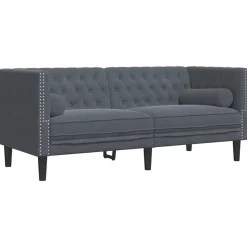 vidaXL Bank Donkergrijs 174 x 74,5 x 70,5 cm Fluweel