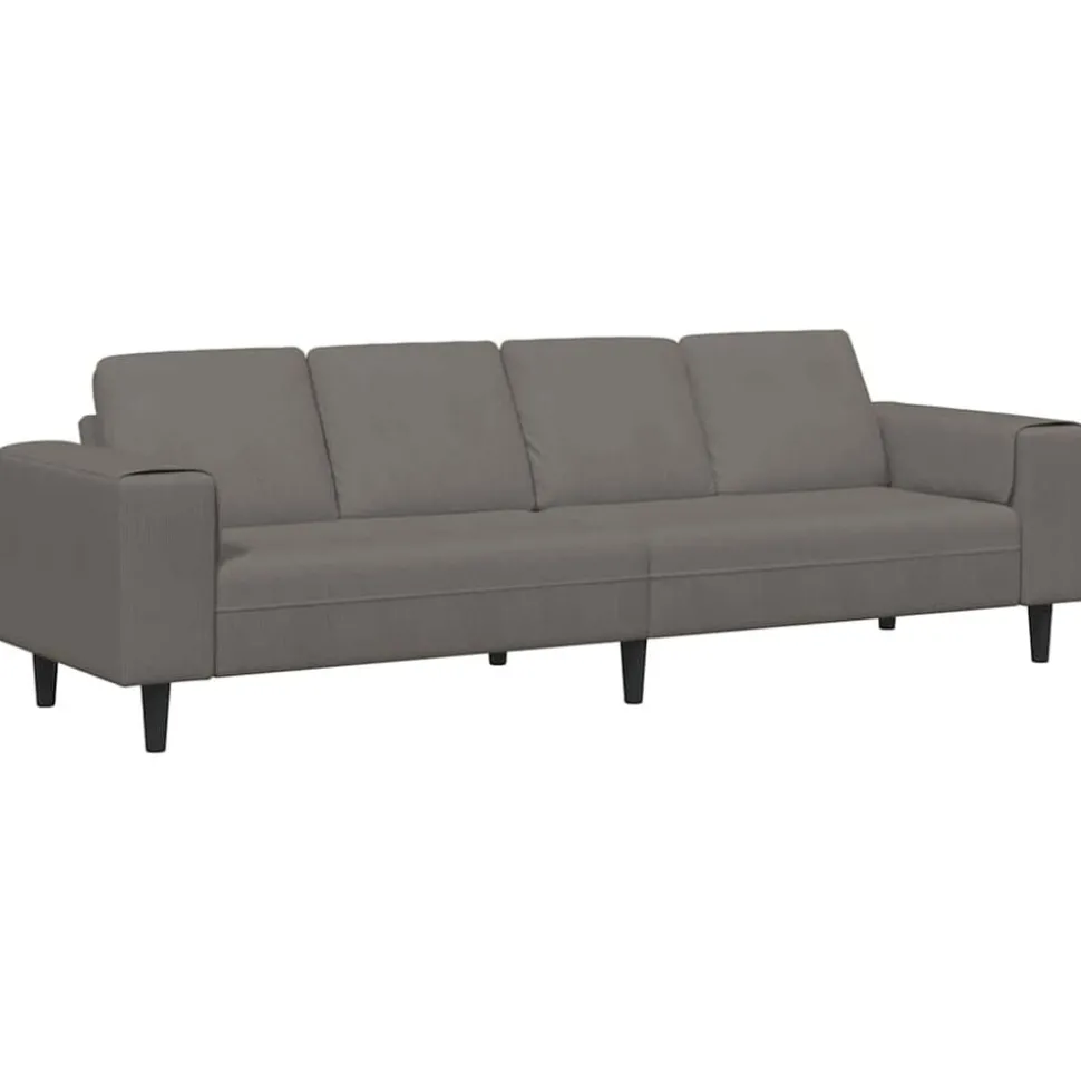 vidaXL Bank Lichtgrijs 250 x 77 x 76 cm Katoen Stof