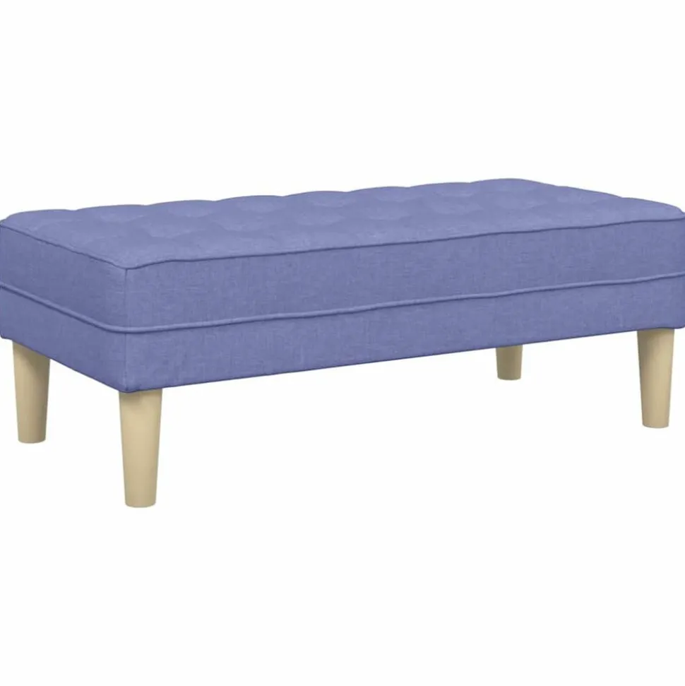 vidaXL Bank met kussen Jeans Blauw 113 x 57 x 39 cm Stof