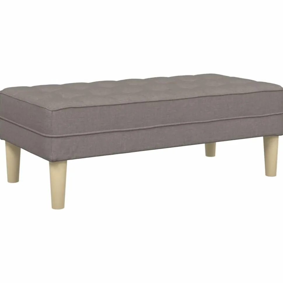 vidaXL Bank met kussen Taupe 113 x 57 x 39 cm Stof