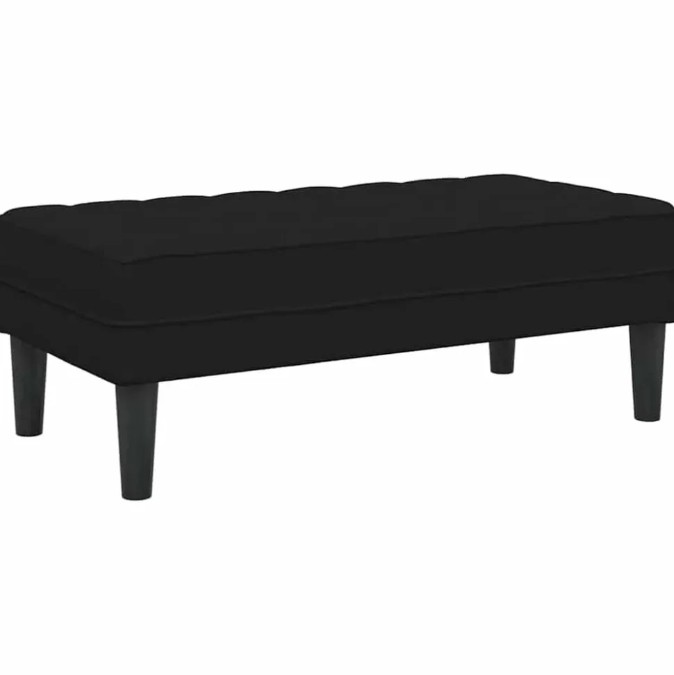 vidaXL Bank met kussen Zwart 113 x 57 x 39 cm Fluweel
