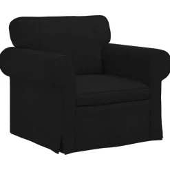 vidaXL Bank Zwart 95 x 82 x 80 cm Stof