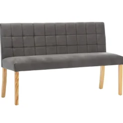 vidaXL Bankje 140 cm fluweel grijs
