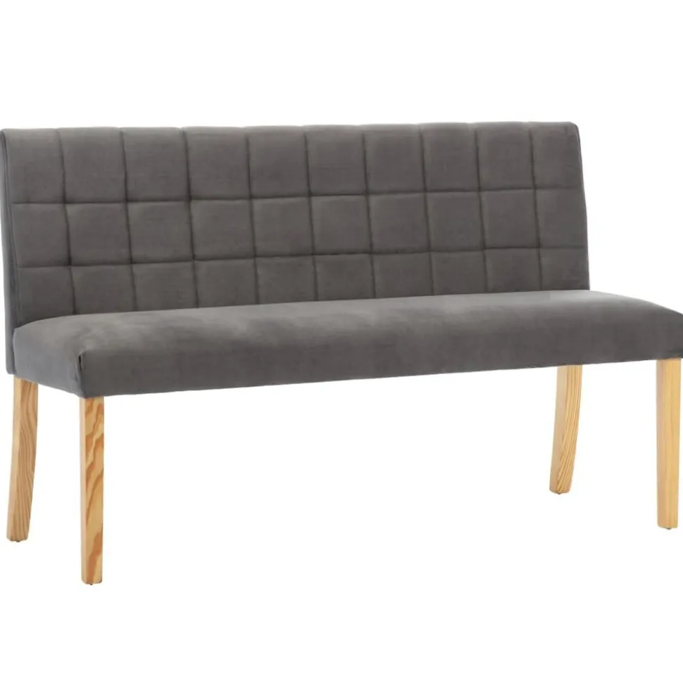 vidaXL Bankje 140 cm fluweel grijs