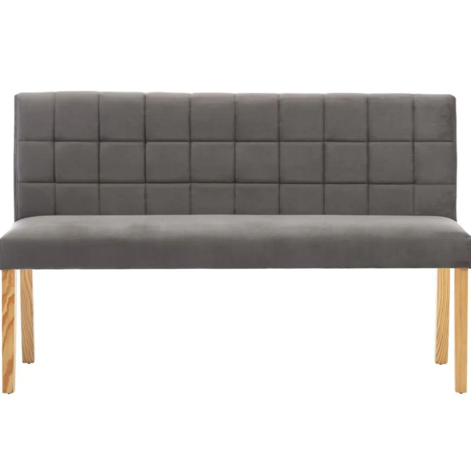 vidaXL Bankje 140 cm fluweel grijs