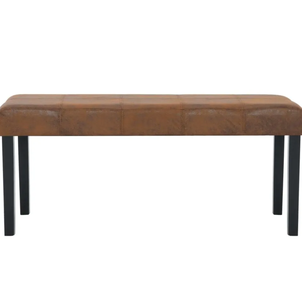 vidaXL Bankje 106 cm kunstsuède bruin