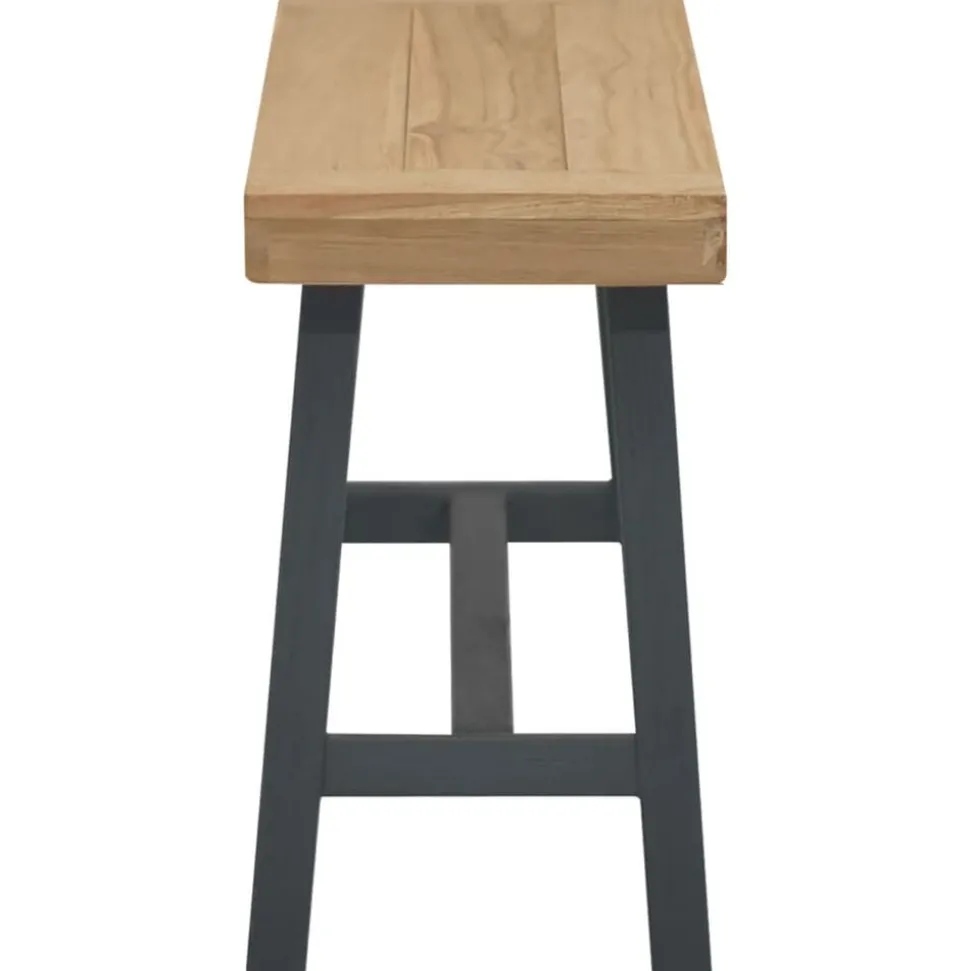 vidaXL Bankje 110 cm massief teakhout