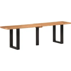 vidaXL Bankje 160 cm massief acaciahout en staal