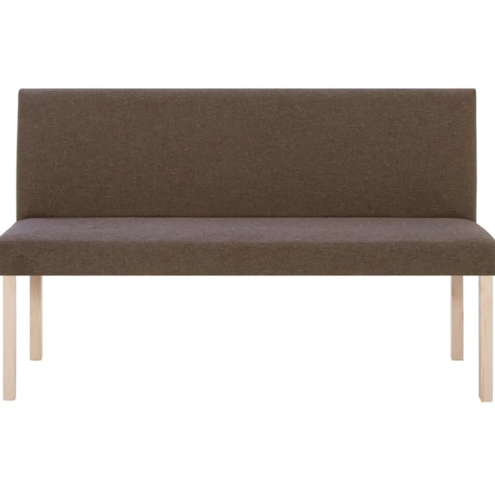 vidaXL Bankje 139,5 cm polyester bruin
