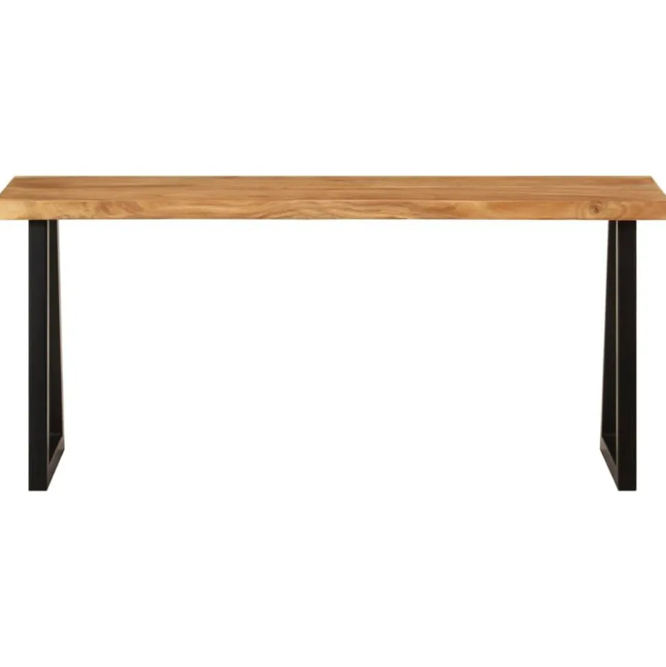 vidaXL Bankje met natuurlijke rand 105 cm massief acaciahout