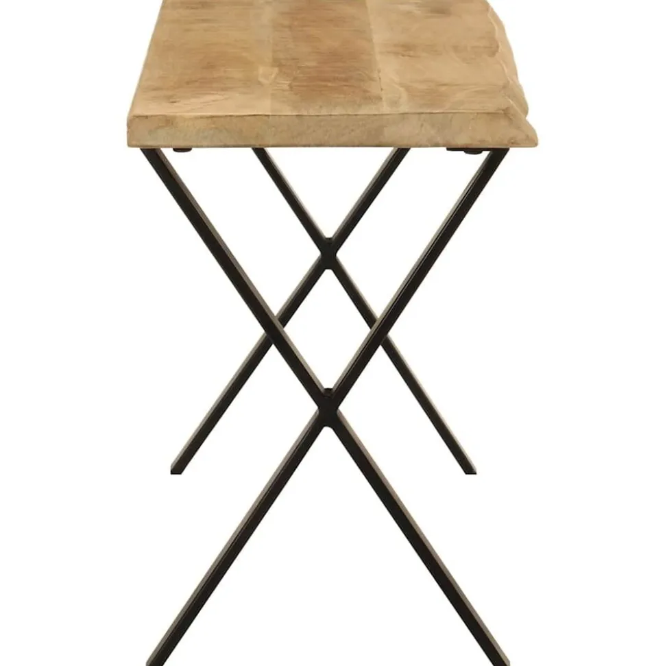 vidaXL Bankje met natuurlijke rand 105 cm massief mangohout