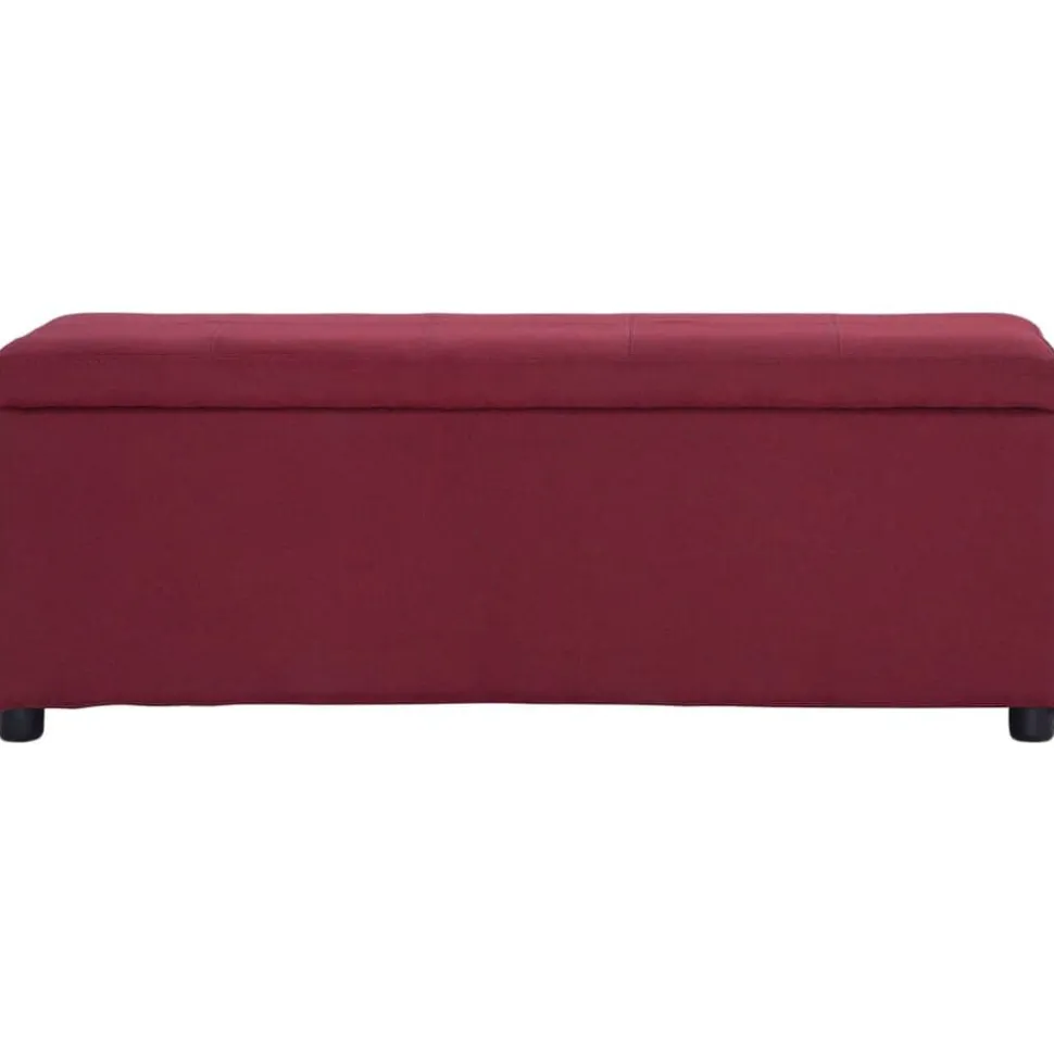 vidaXL Bankje met opbergvak 116 cm polyester wijnrood